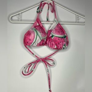 1️⃣ Pink Watermelon Triangle Bikini Top